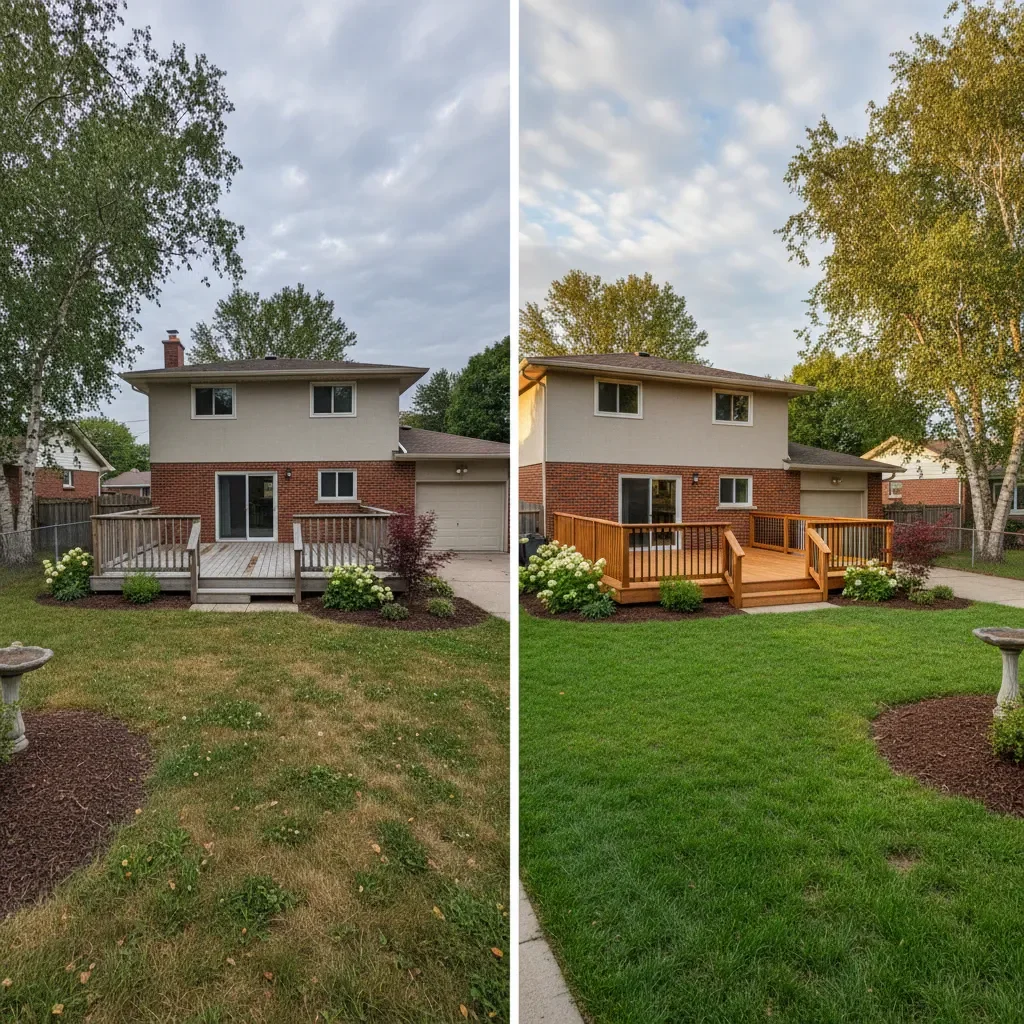 Legacy Landscaping Etobicoke Landscaping transformation - before and after in Etobicoke
